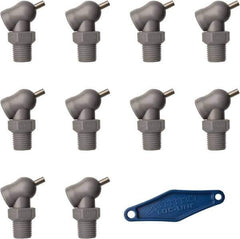 Loc-Line - 1/4" Hose Inside Diam, High-Pressure Coolant Hose Nozzle - NPT, for Use with Loc-Line Modular Hose System, 10 Pieces - USA Tool & Supply