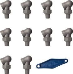 Loc-Line - 1/8" Hose Inside Diam, High-Pressure Coolant Hose Nozzle - NPT, for Use with Loc-Line Modular Hose System, 10 Pieces - USA Tool & Supply