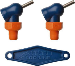 Loc-Line - 1/8" Hose Inside Diam x 1/16" Nozzle Diam, High-Pressure Coolant Hose Nozzle - NPT, for Use with Loc-Line Modular Hose System, 2 Pieces - USA Tool & Supply