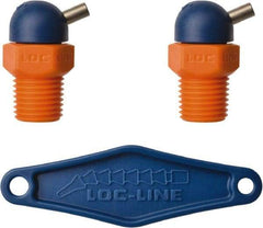 Loc-Line - 1/4" Hose Inside Diam x 1/16" Nozzle Diam, High-Pressure Coolant Hose Nozzle - NPT, for Use with Loc-Line Modular Hose System, 2 Pieces - USA Tool & Supply