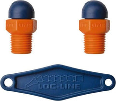 Loc-Line - 1/4" Hose Inside Diam x 1/16" Nozzle Diam, High-Pressure Coolant Hose Nozzle - NPT, for Use with Loc-Line Modular Hose System, 2 Pieces - USA Tool & Supply