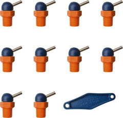 Loc-Line - 1/4" Hose Inside Diam x 1/16" Nozzle Diam, High-Pressure Coolant Hose Nozzle - NPT, for Use with Loc-Line Modular Hose System, 10 Pieces - USA Tool & Supply