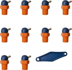 Loc-Line - 1/4" Hose Inside Diam x 1/16" Nozzle Diam, High-Pressure Coolant Hose Nozzle - NPT, for Use with Loc-Line Modular Hose System, 10 Pieces - USA Tool & Supply