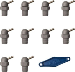 Loc-Line - 1/4" Hose Inside Diam, High-Pressure Coolant Hose Nozzle - NPT, for Use with Loc-Line Modular Hose System, 10 Pieces - USA Tool & Supply