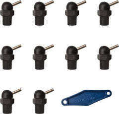 Loc-Line - 1/4" Hose Inside Diam, High-Pressure Coolant Hose Nozzle - NPT, for Use with Loc-Line Modular Hose System, 10 Pieces - USA Tool & Supply