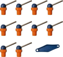 Loc-Line - 1/4" Hose Inside Diam x 1/16" Nozzle Diam, High-Pressure Coolant Hose Nozzle - NPT, for Use with Loc-Line Modular Hose System, 10 Pieces - USA Tool & Supply