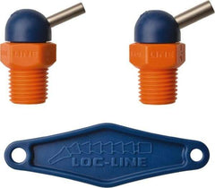 Loc-Line - 1/4" Hose Inside Diam, High-Pressure Coolant Hose Nozzle - NPT, for Use with Loc-Line Modular Hose System, 2 Pieces - USA Tool & Supply