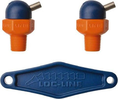 Loc-Line - 1/8" Hose Inside Diam, High-Pressure Coolant Hose Nozzle - NPT, for Use with Loc-Line Modular Hose System, 2 Pieces - USA Tool & Supply
