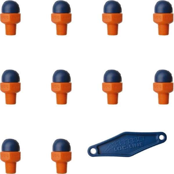 Loc-Line - 1/8" Hose Inside Diam x 5/32" Nozzle Diam, High-Pressure Coolant Hose Nozzle - NPT, for Use with Loc-Line Modular Hose System, 10 Pieces - USA Tool & Supply