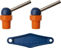 Loc-Line - 1/4" Hose Inside Diam x 5/32" Nozzle Diam, High-Pressure Coolant Hose Nozzle - NPT, for Use with Loc-Line Modular Hose System, 2 Pieces - USA Tool & Supply