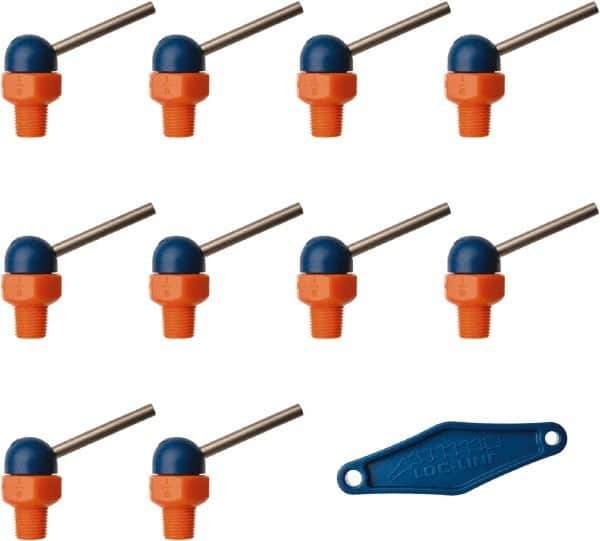 Loc-Line - 1/8" Hose Inside Diam x 1/16" Nozzle Diam, High-Pressure Coolant Hose Nozzle - NPT, for Use with Loc-Line Modular Hose System, 10 Pieces - USA Tool & Supply