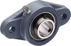 Tritan - 2-1/2" ID, 10.16" OAL x 2.74" OAH 2-Bolt Flange - 8,992 Lb Static Cap, 12,927 Lb Dyn Cap, 8.27" Btw Mnt Hole Ctrs, 0.87" Base-to-Ctr Ht, Cast Iron/Steel - USA Tool & Supply