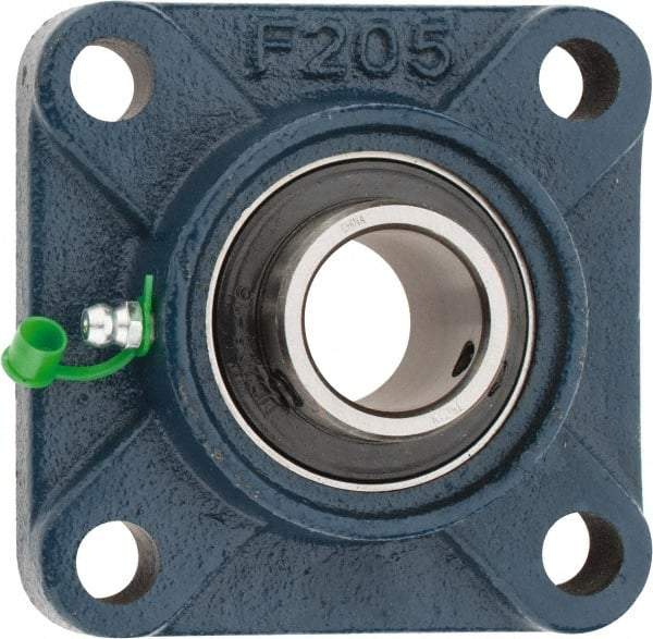 Tritan - 1" ID, 3.74" OAL x 1.41" OAH 4-Bolt Flange - 1,765 Lb Static Cap, 3,147 Lb Dyn Cap, 2.76" Btw Mnt Hole Ctrs, 0.63" Base-to-Ctr Ht, Cast Iron/Steel - USA Tool & Supply