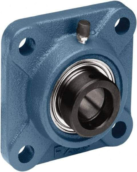 Tritan - 1-1/2" ID, 5.12" OAL x 2.32" OAH 4-Bolt Flange - 4,069 Lb Static Cap, 6,632 Lb Dyn Cap, 4.02" Btw Mnt Hole Ctrs, 0.94" Base-to-Ctr Ht, Cast Iron/Steel - USA Tool & Supply