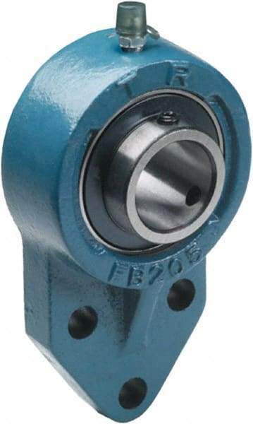 Tritan - 1" ID, 4-3/4" OAL x 1.43" OAH 3 Bolt Flange Mounted Bearing - 1,765 Lb Static Cap, 3,147 Lb Dyn Cap, 1.62" Btw Mnt Hole Ctrs, Cast Iron/Steel - USA Tool & Supply