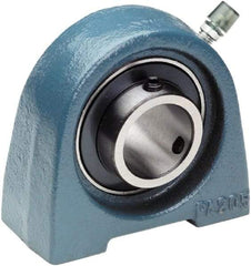 Tritan - 1" ID, 2.7559" OAL x 2.7559" OAH Pillow Block - 1,765 Lb Static Cap, 3,147 Lb Dyn Cap, 2" Btw Mnt Hole Ctrs, 1-7/16" Base-to-Ctr Ht, Cast Iron/Steel - USA Tool & Supply