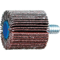 PFERD - 1" Diam x 1" Face Width, Aluminum Oxide Coated Mounted Flap Wheel - 1/4-20 Threaded Mount, 80 Grit, 25,000 Max RPM - USA Tool & Supply