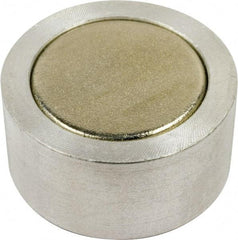 Mag-Mate - 1" Wide x 1/2" Thick, Center Mount Neodymium Rare Earth Fixture Magnet - 10.4 Lb Average Holding Capacity, 20.8 Lb Max Holding Capacity, Aluminum Housing - USA Tool & Supply