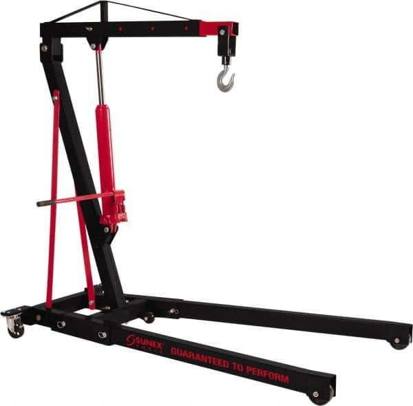 Sunex Tools - 4,000 Lb Load Capacity, Steel Folding Engine Crane - 4' Span - USA Tool & Supply