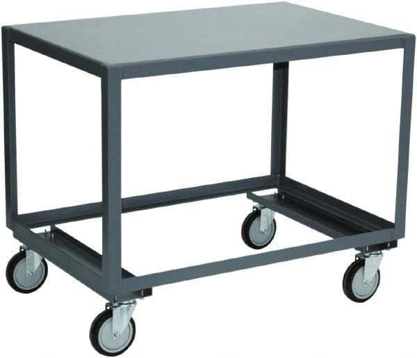 Jamco - Open Angle Frame Bottom Mobile Table - Steel, Gray, 60" Long x 30" Deep x 30" High - USA Tool & Supply