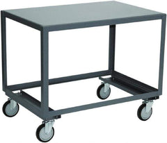 Jamco - Open Angle Frame Bottom Mobile Table - Steel, Gray, 48" Long x 30" Deep x 30" High - USA Tool & Supply