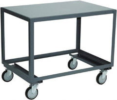 Jamco - Open Angle Frame Bottom Mobile Table - Steel, Gray, 36" Long x 24" Deep x 30" High - USA Tool & Supply