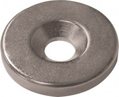 Mag-Mate - 3/4" Long x 3/4" Diam x 1/8" High, 1 Mounting Hole, 12 Poles, Ring Neodymium Rare Earth Holding Magnet - 8 Lb Average & 16 Lb Max Pull Force, M6 Mounting Hole, Countersunk Hole Style, 180°F Max Operating Temp - USA Tool & Supply