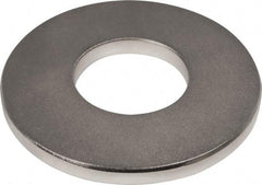 Mag-Mate - 2" Long x 2" Diam x 3/16" High, 1 Mounting Hole, 76 Poles, Ring Neodymium Rare Earth Holding Magnet - 60 Lb Average & 119 Lb Max Pull Force, 7/8 Mounting Hole, Through Hole Style, 180°F Max Operating Temp - USA Tool & Supply