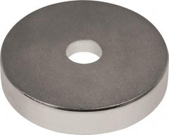 Mag-Mate - 1" Long x 1" Diam x 1/8" High, 1 Mounting Hole, 20 Poles, Ring Neodymium Rare Earth Holding Magnet - 16.6 Lb Average & 33.2 Lb Max Pull Force, 0.19 Mounting Hole, Through Hole Style, 180°F Max Operating Temp - USA Tool & Supply