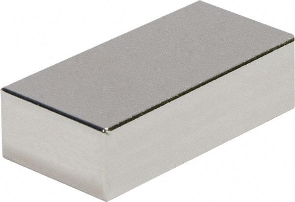 Mag-Mate - 1" Long x 1/2" Wide x 1/8" High, 11 Poles, Rectangular Neodymium Rare Earth Holding Magnet - 8.6 Lb Average & 17.1 Lb Max Pull Force, 180°F Max Operating Temp - USA Tool & Supply