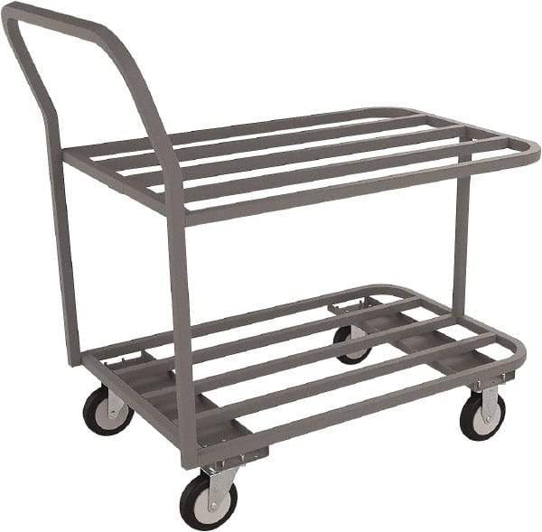 Jamco - 1,200 Lb Capacity, 24" Wide x 48" Long x 27" High Tubular Frame Cart - 2 Shelf, Steel - USA Tool & Supply