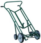 4-Wheel Drum Truck - 1000 lb Capacity - 10" Mold on rubber wheels forward - 6' Mold on rubber wheels back - Easy Handle - USA Tool & Supply