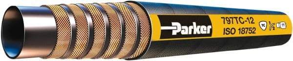 Parker - -10 Hose Size, 5/8" ID x 0.94" OD, 6,000 psi Work Pressure Hydraulic Hose - 4-1/2" Radius, Synthetic Rubber, -40°F to 257°F - USA Tool & Supply