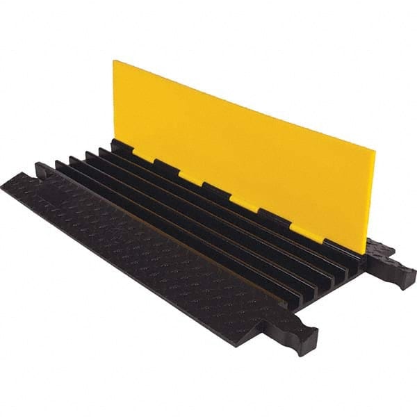 Checkers - On Floor Cable Covers Cover Material: Polyurethane Number of Channels: 5 - USA Tool & Supply