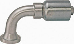 Parker - 2 Thread Steel Hydraulic Hose SAE Code 61 Flange Head & 90° Elbow Medium Drop - 5,000 psi, -32 Hose Size, 2" Hose Diam, Series 77 - USA Tool & Supply