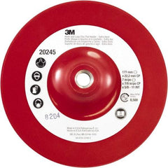 3M - 7" Diam Hook & Loop Disc Backing Pad - Extra Hard Density, 8,500 RPM - USA Tool & Supply