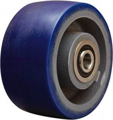 Hamilton - 6 Inch Diameter x 3 Inch Wide, Polyurethane Mold on to Cast Iron Center Caster Wheel - 1,800 Lb. Capacity, 3-1/4 Inch Hub Length, 3/4 Inch Axle Diameter, Sealed Precision Ball Bearing - USA Tool & Supply