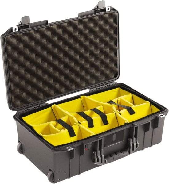 Pelican Products, Inc. - 13-31/32" Wide x 7-31/64" High, Aircase w/Divider - Black - USA Tool & Supply