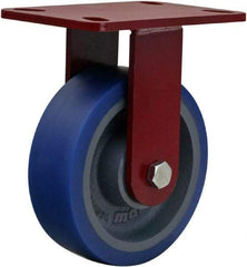 Hamilton - 6" Diam x 2" Wide x 7-1/2" OAH Top Plate Mount Rigid Caster - Polyurethane, 960 Lb Capacity, Sealed Precision Ball Bearing, 4 x 4-1/2" Plate - USA Tool & Supply