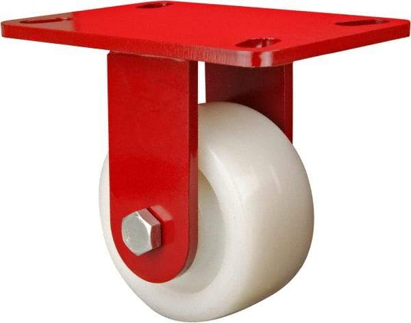 Hamilton - 4" Diam x 2" Wide x 5-5/8" OAH Top Plate Mount Rigid Caster - Plastic, 800 Lb Capacity, Sealed Precision Ball Bearing, 4 x 4-1/2" Plate - USA Tool & Supply
