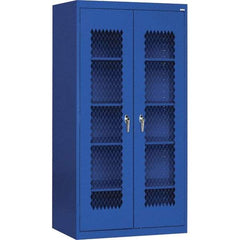 Sandusky Lee - 5 Shelf Visible Storage Cabinet - Steel, 36" Wide x 24" Deep x 72" High, Blue - USA Tool & Supply