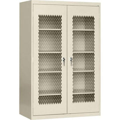 Sandusky Lee - 5 Shelf Visible Storage Cabinet - Steel, 36" Wide x 24" Deep x 72" High, Putty - USA Tool & Supply