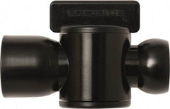 Loc-Line - 10 Piece, 1/2" ID Coolant Hose Female NPT Valve - Female to Female Connection, Acetal Copolymer Body, NPT, Use with Loc-Line Modular Hose Systems - USA Tool & Supply