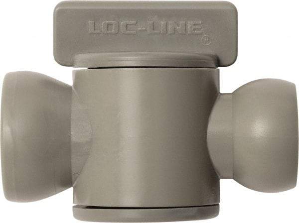 Loc-Line - 10 Piece, 1/2" ID Coolant Hose In-Line Check Valve - Female to Ball Connection, Acetal Copolymer Body, Unthreaded, Use with Loc-Line Modular Hose Systems - USA Tool & Supply