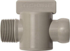 Loc-Line - 10 Piece, 3/4" ID Coolant Hose Male NPT Valve - Male to Female Connection, Acetal Copolymer Body, NPT, Use with Loc-Line Modular Hose Systems - USA Tool & Supply