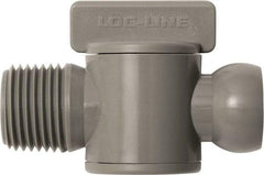 Loc-Line - 10 Piece, 1/2" ID Coolant Hose Male NPT Valve - Male to Female Connection, Acetal Copolymer Body, NPT, Use with Loc-Line Modular Hose Systems - USA Tool & Supply