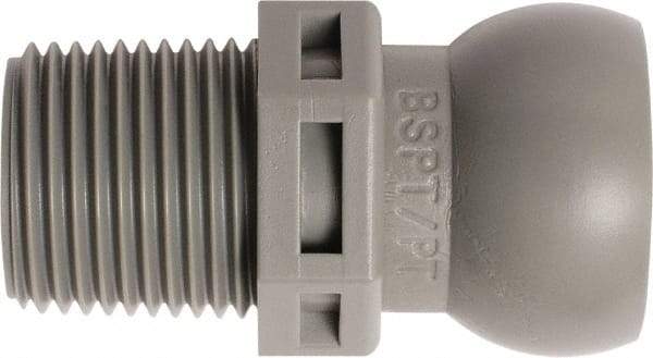 Loc-Line - 50 Piece, 3/8" Hose ID, Male to Female Coolant Hose Connector - 3/8" BSPT, For Loc-Line Modular Hose Systems - USA Tool & Supply