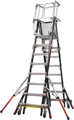 Little Giant Ladder - 8 Steps, 9' 9"' High, Type IAA Rating, Fiberglass Step Ladder - 375 Lb Load Capacity, 114" Base Width - USA Tool & Supply