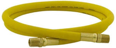 PRO-SOURCE - 1/2" ID x 3/4" OD 100' Long Multipurpose Air Hose - MNPT x MNPT Ends, 300 Working psi, 23 to 150°F, 1/2" Fitting, Yellow - USA Tool & Supply