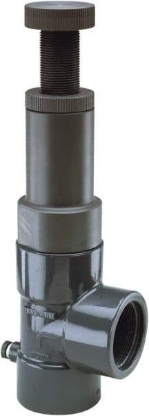 Hayward - 1-1/2" Pipe, Threaded Ends, PVC Pressure Regulating Valve - FPM Seal, 5 to 75 psi - USA Tool & Supply